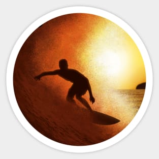 Wave surfing Sticker